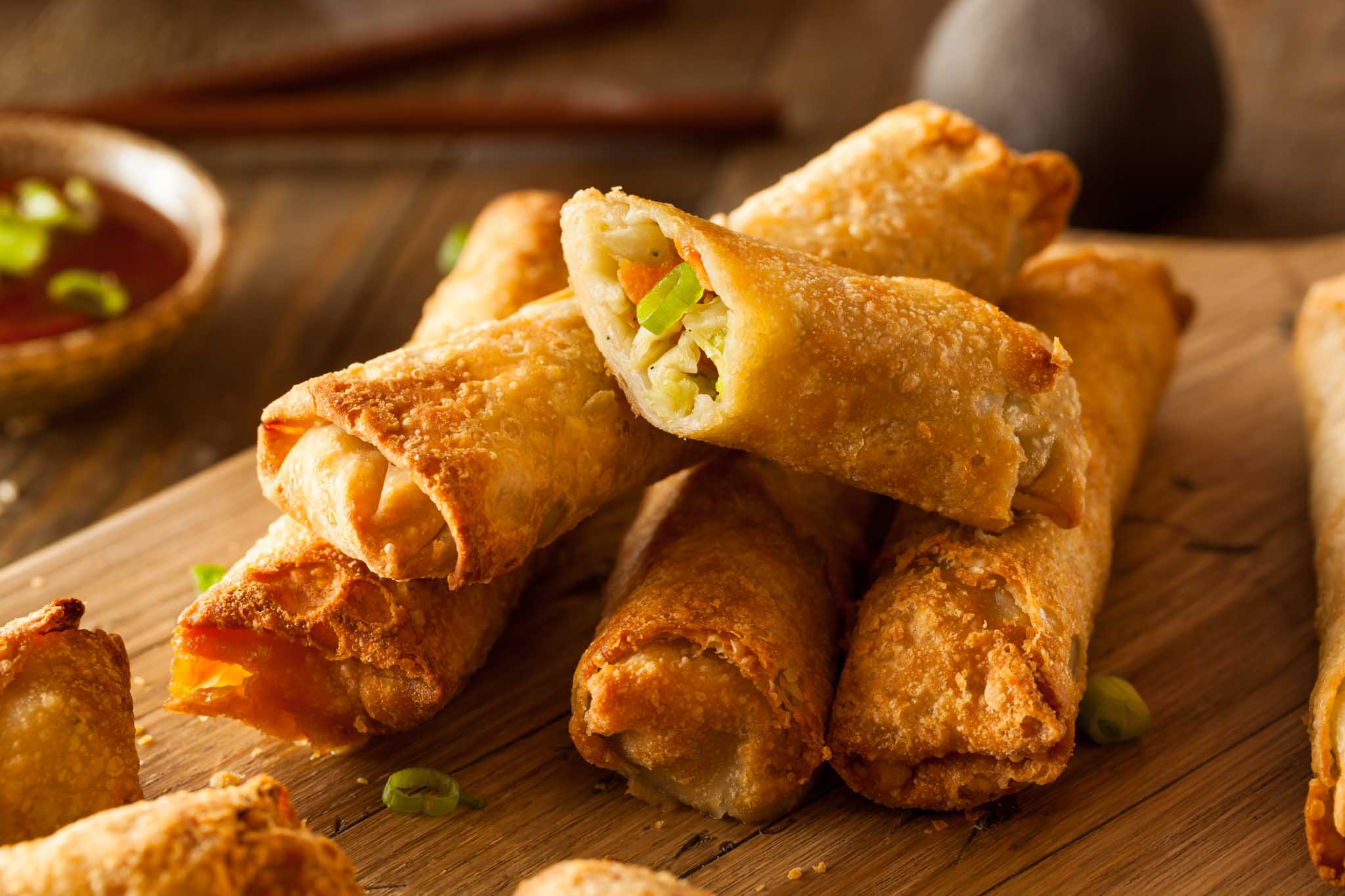 The Real Food Academy Miami fresh made eggrolls.