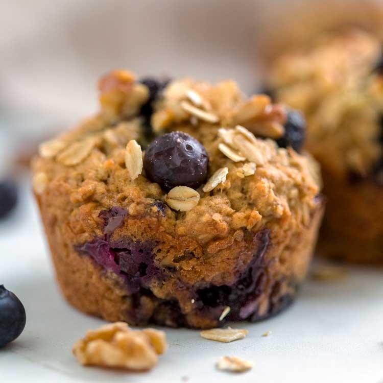 The Real Food Academy Miami blueberry breakfast muffins recipe.