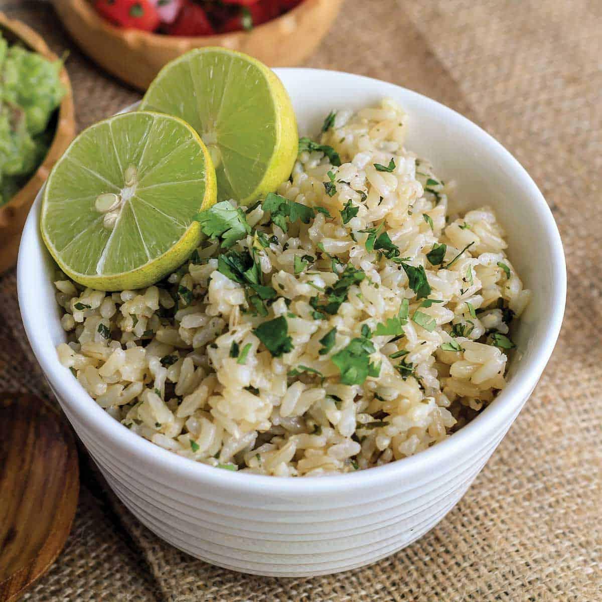 The Real Food Academy Miami cilantro lime brown rice recipe.