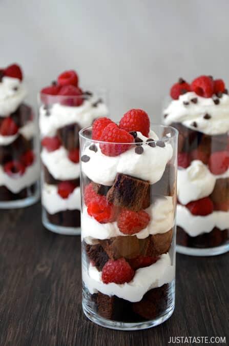 The Real Food Academy Miami flourless brownie trifle recipe.