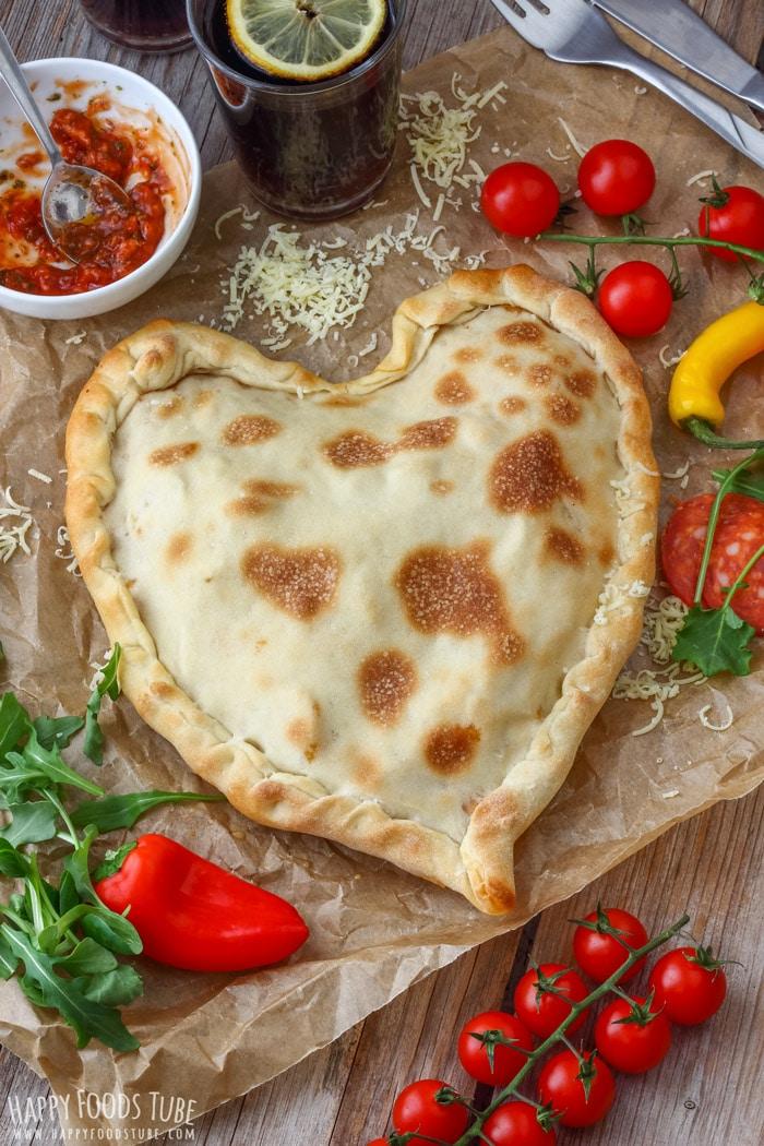 The Real Food Academy Miami heart shaped pizza pocket recipe.