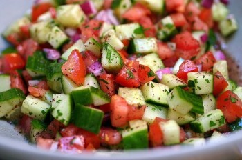 The Real Food Academy Miami israeli salad recipe.