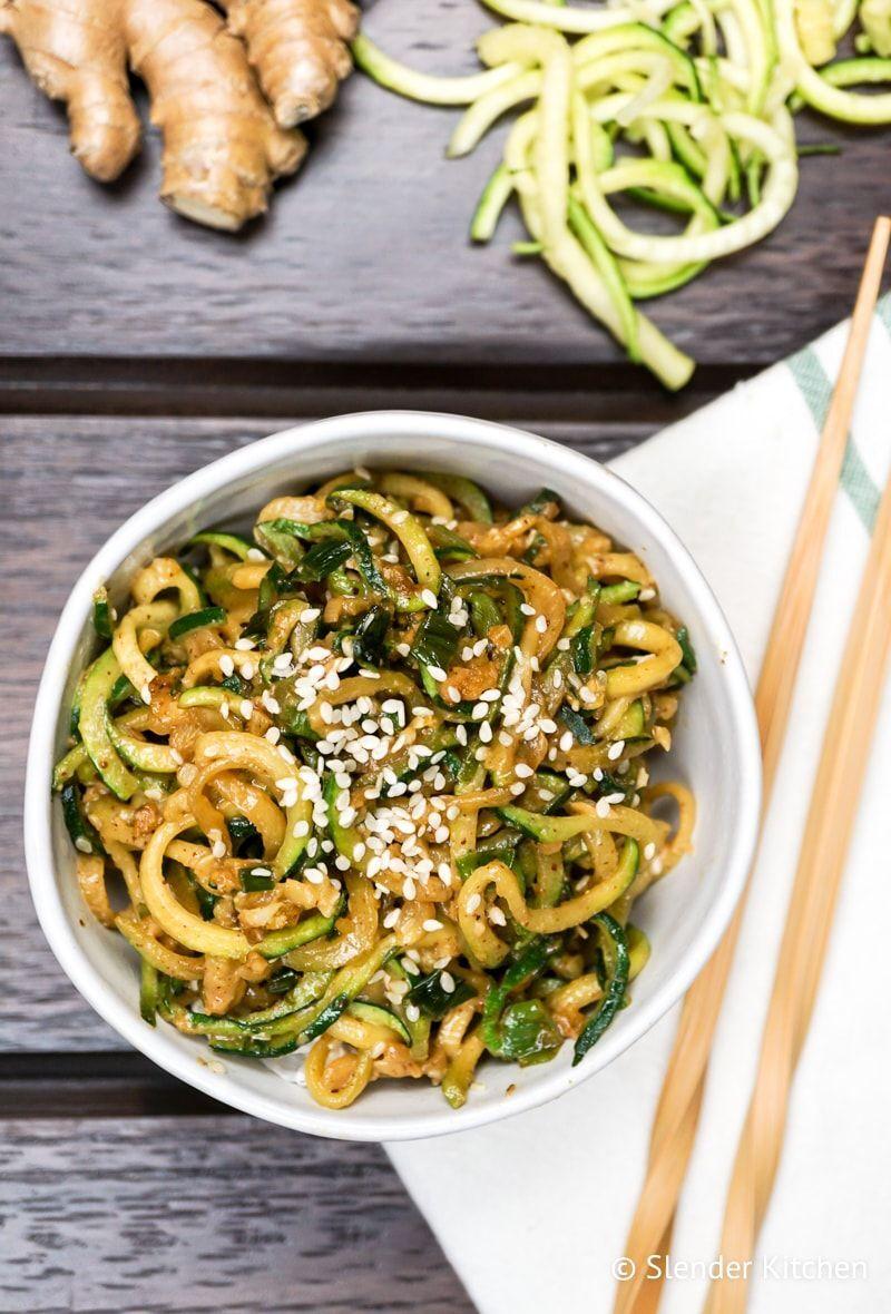 The Real Food Academy Miami's sesame zucchini noodles recipe.
