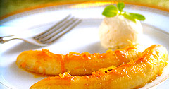 The Real Food Academy Tampa banana flambe course.