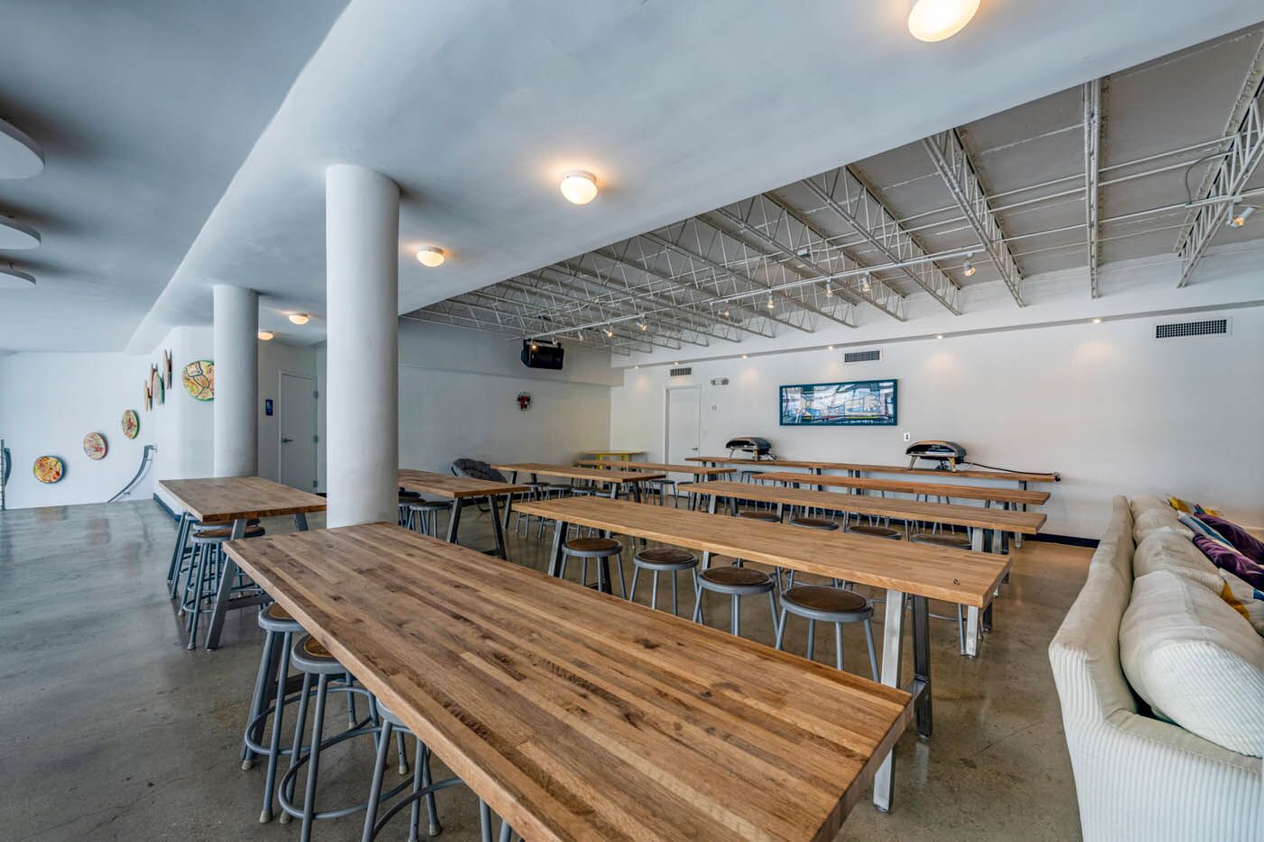 Inside The Real Food Academy Miami cooking tables.