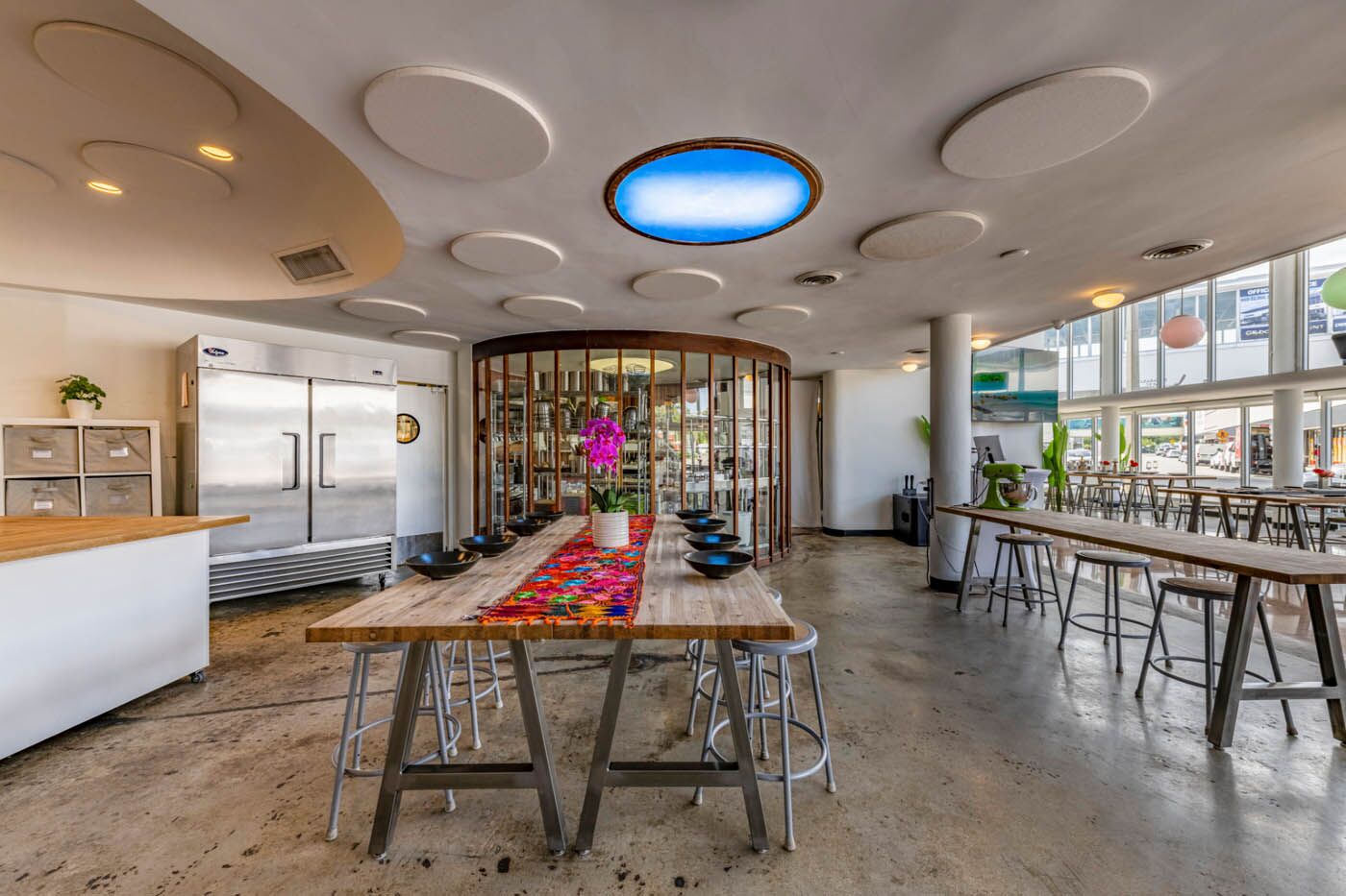 The Real Food Academy Miami cooking tables.