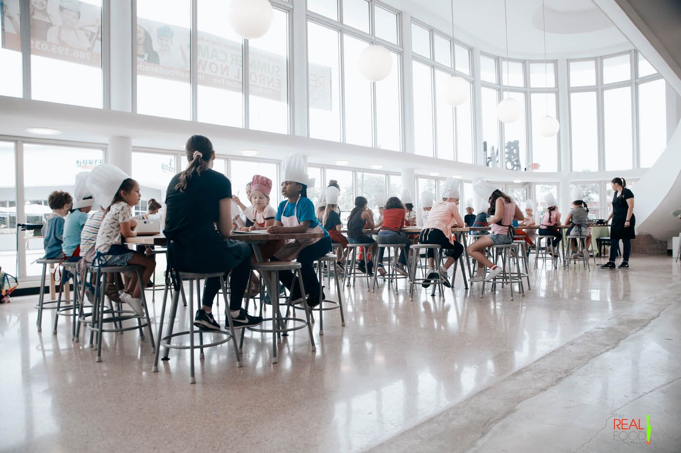 Inside of The Real Food Academy birthday party location.