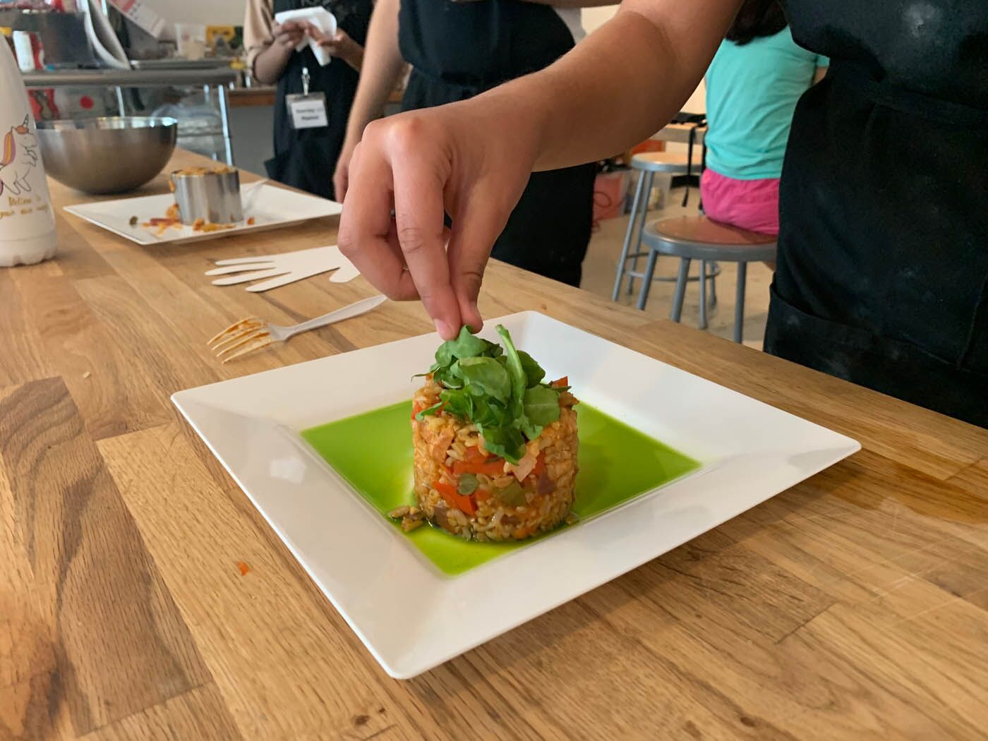 A beautifully plated recipe made from real, delicious ingredients at a The Real Food Academy Miami cooking camp.