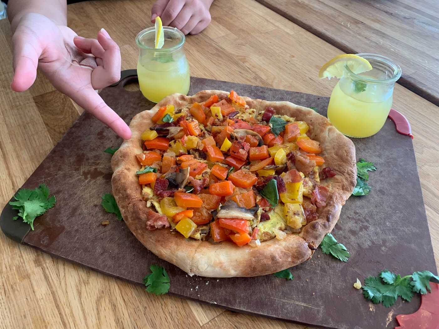 A pizza made from real ingredients at a The Real Food Academy Miami cooking camp.