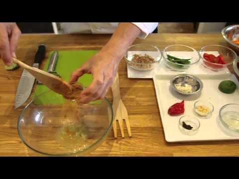 The Real Food Academy Miami green papaya salad recipe with chef maria.