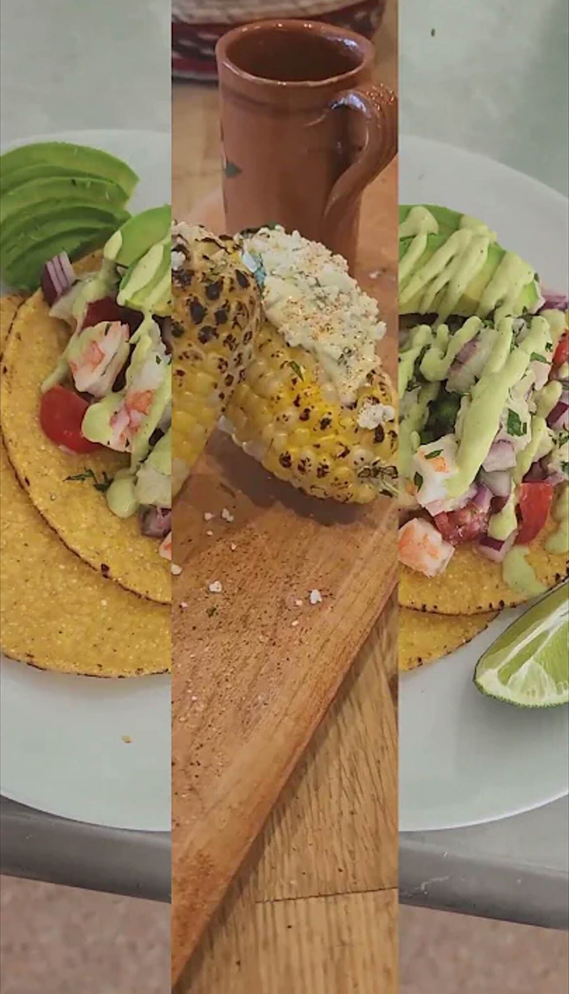 A mexican dish with corn and guac at The Real Food Academy Miami.