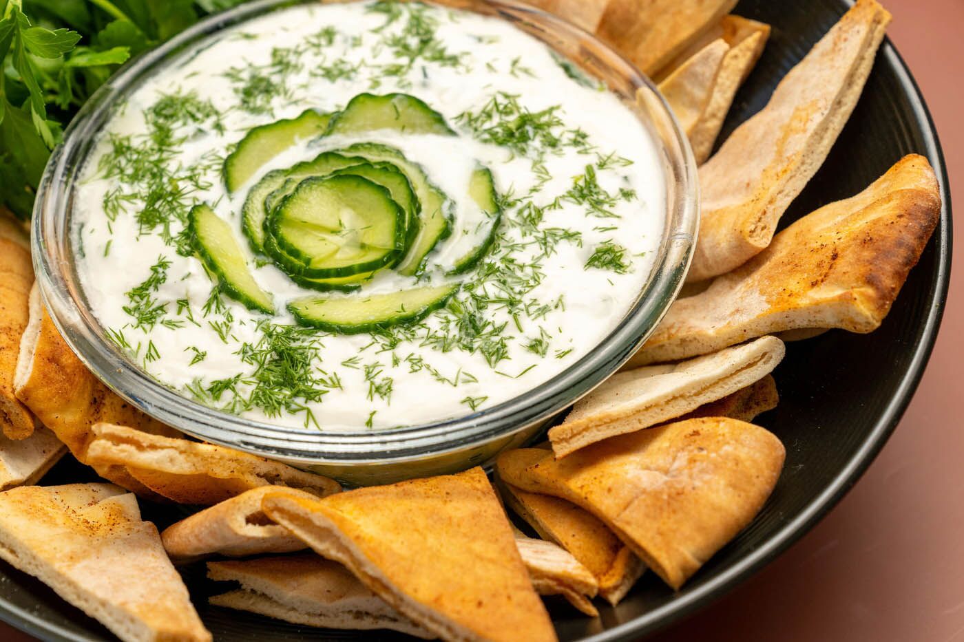 Txatziki dip at The Real Food Academy Miami.