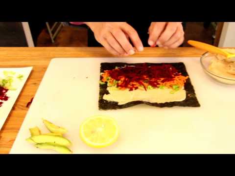 The Real Food Academy Miami veggie nori wraps recipe with chef maria.