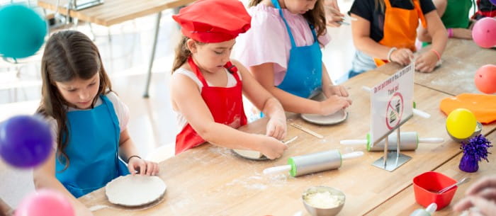 Image of a Cooking Party for a Kids Birthday Party