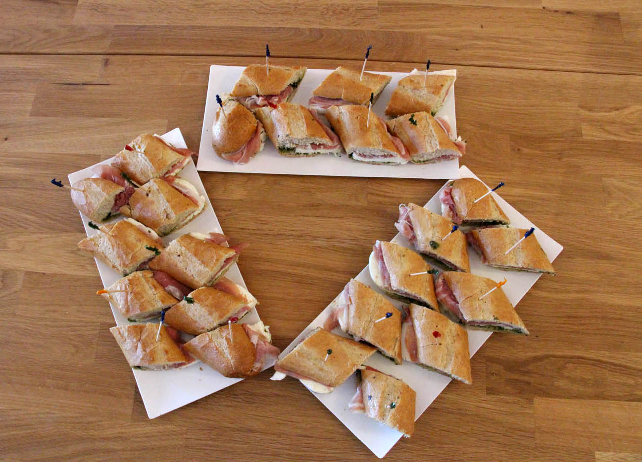 Prosciutto and mozzarella cheese snacks at The Real Food Academy.
