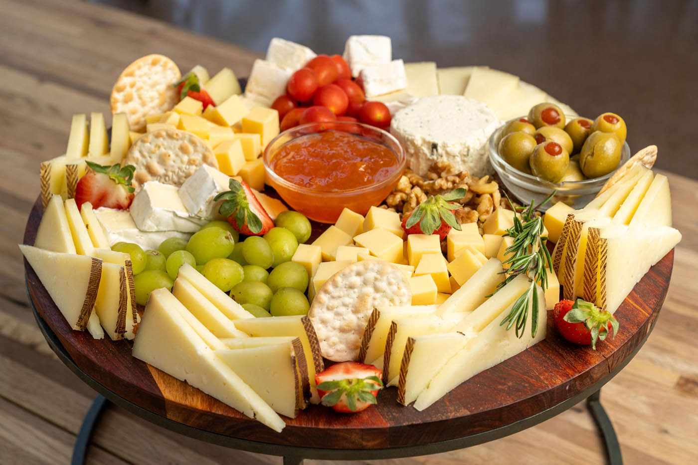 Assorted cheese platter at The Real Food Academy Miami.