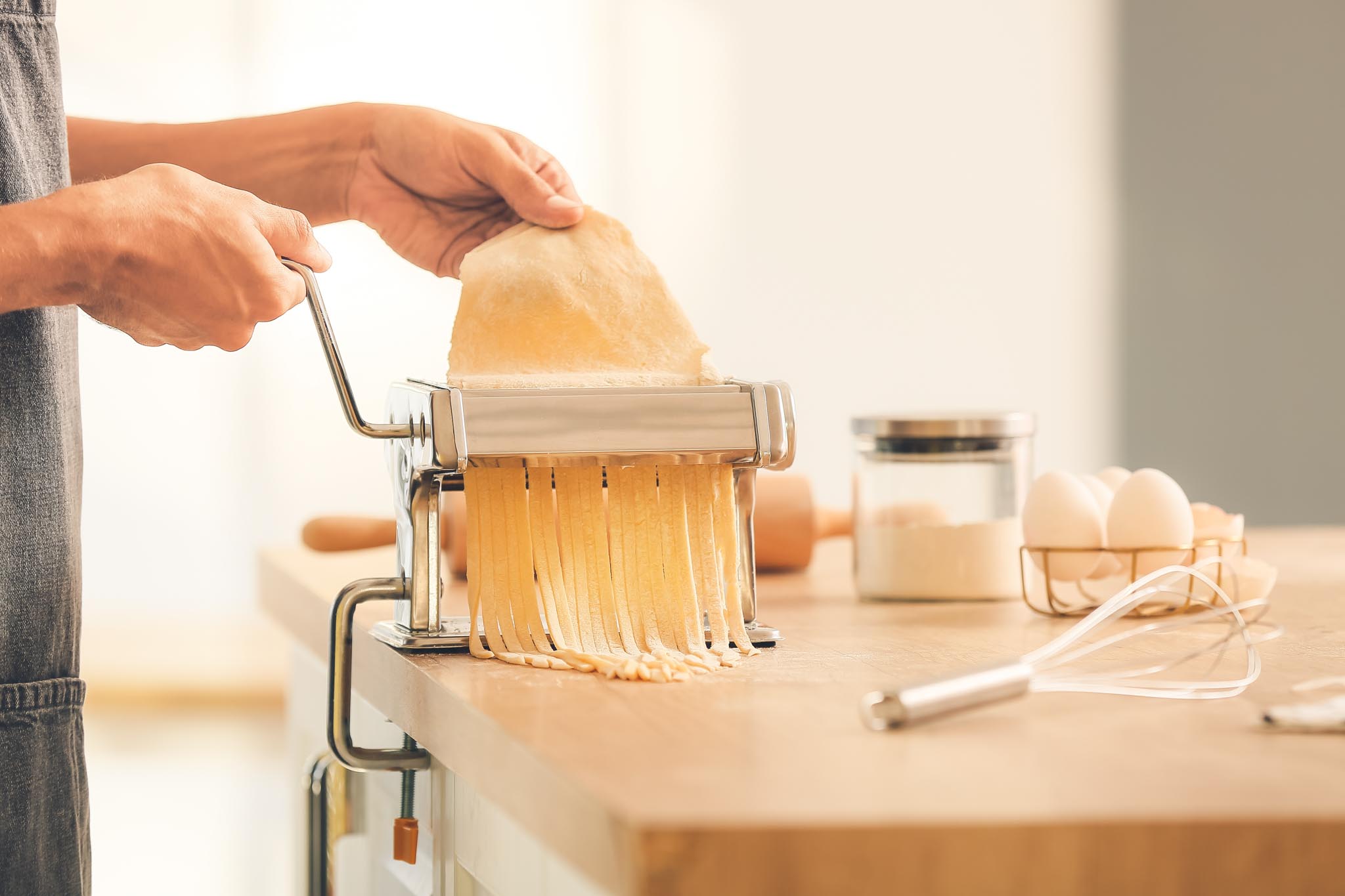 Fresh pasta being made at The Real Food Academy Miami.