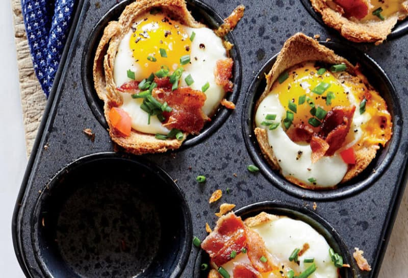 The Real Food Academy Miami egg and toast cups recipe.