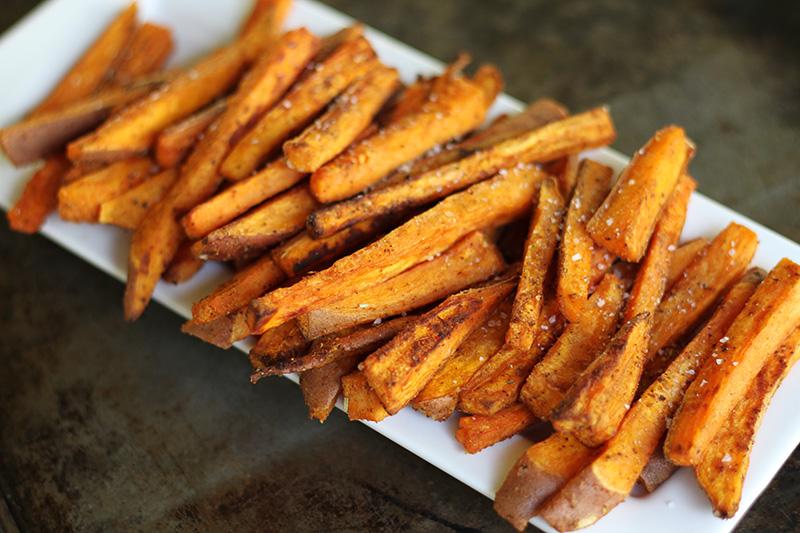 The Real Food Academy Miami crispy baked sweet potato fries recipe.